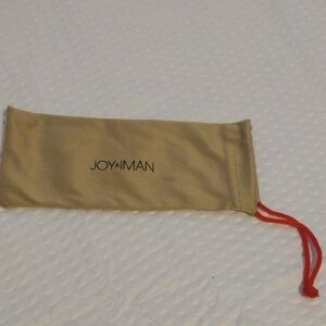Joy & Iman Tan Sunglasses Pouch with Red Drawstring